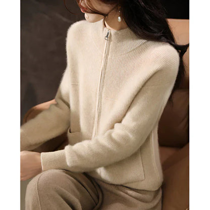 Kuschelige Wolljacke Damen Stil - IdealeKleiden