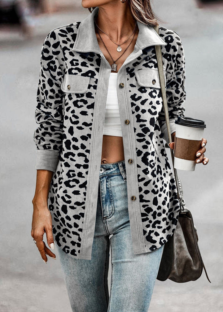 Women's Transitional Jacket Leopard Print Stylish