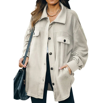Warm Fleece Jacket with Buttons