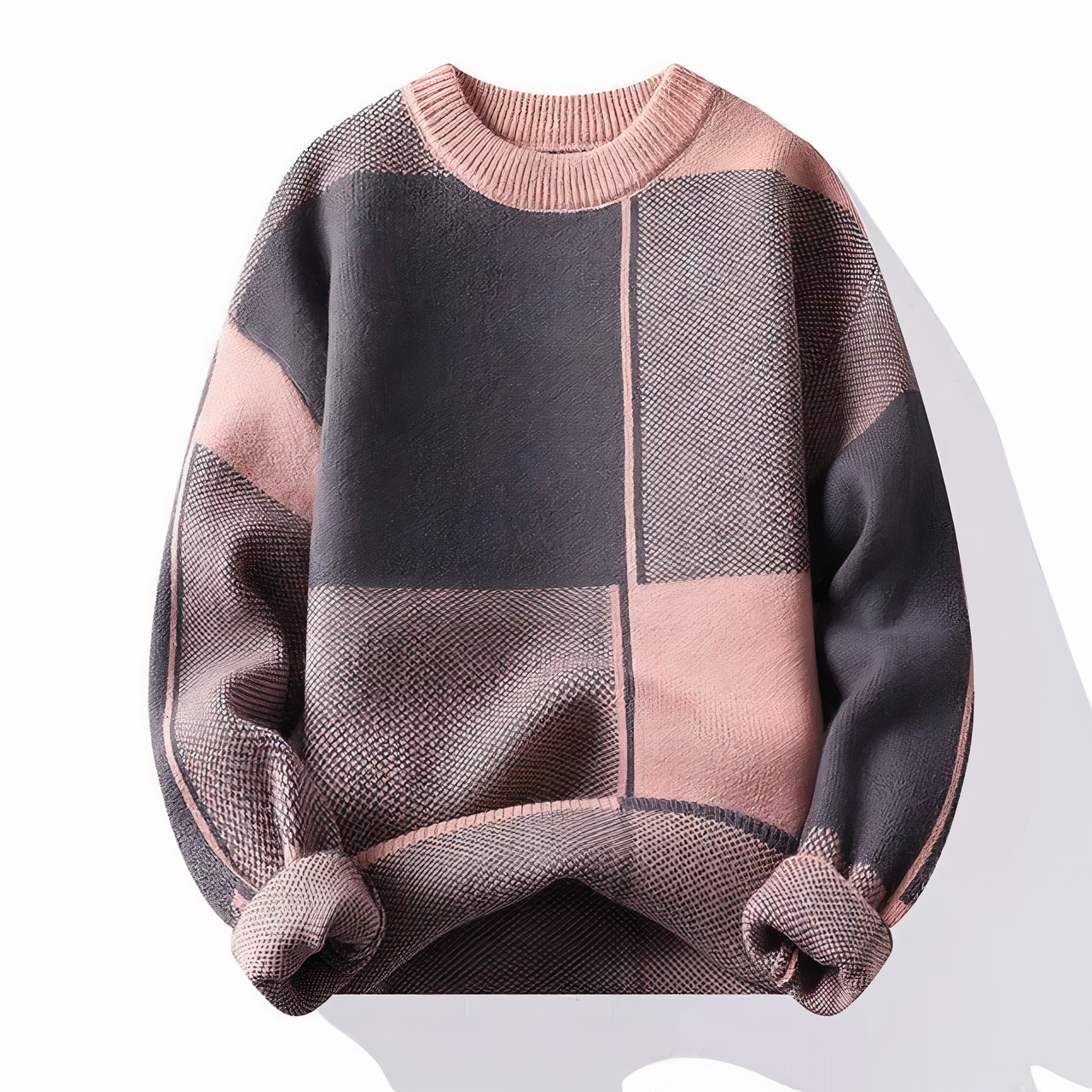 Men's Modern Plaid Sweater