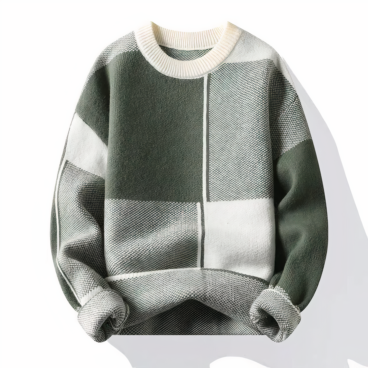 Men's Modern Plaid Sweater