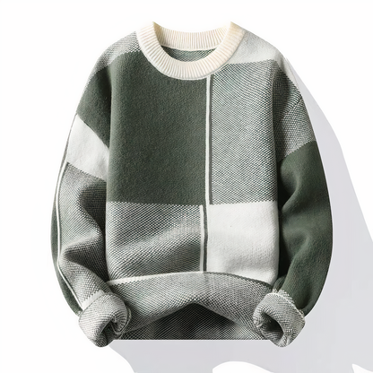 Men's Modern Plaid Sweater