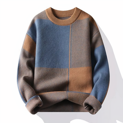 Men's Modern Plaid Sweater