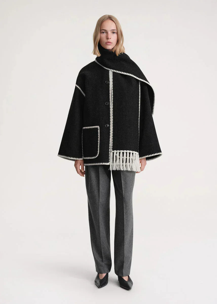 Elegant ladies' jacket with scarf
