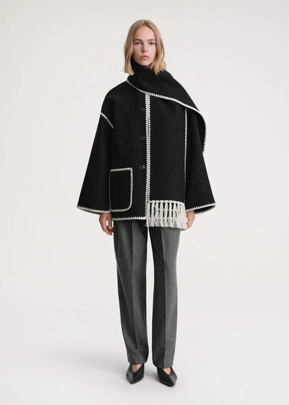 Elegant ladies' jacket with scarf