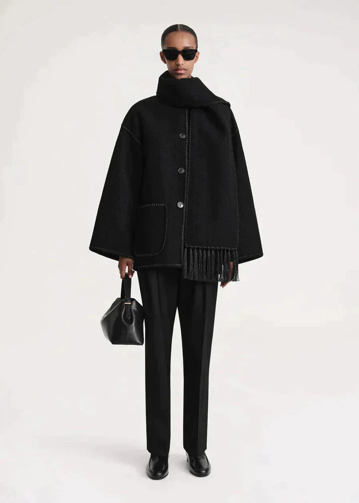Elegant ladies' jacket with scarf