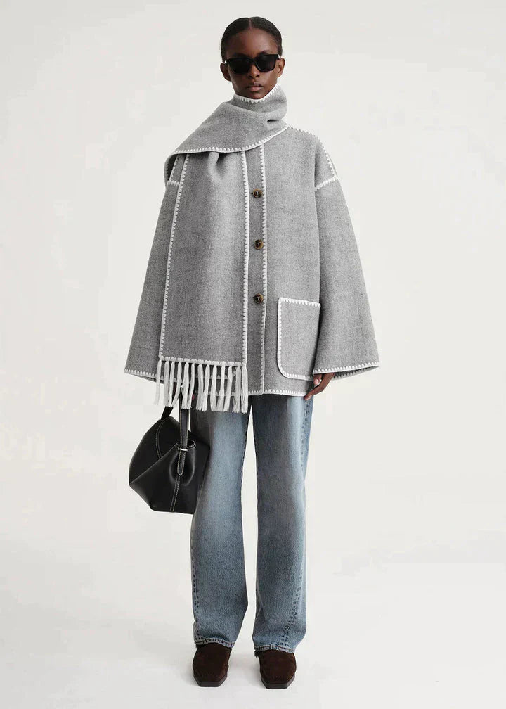 Elegant ladies' jacket with scarf
