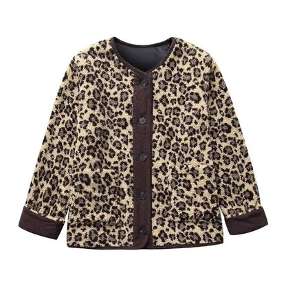 Oversized Cardigan Leopard Print Soft and Comfortable