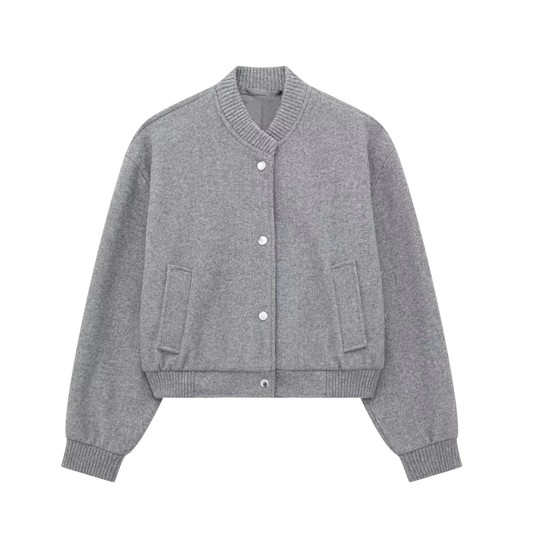Stylish women's jacket cropped design