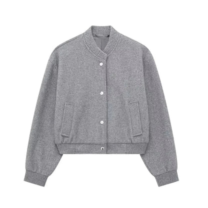 Stylish women's jacket cropped design