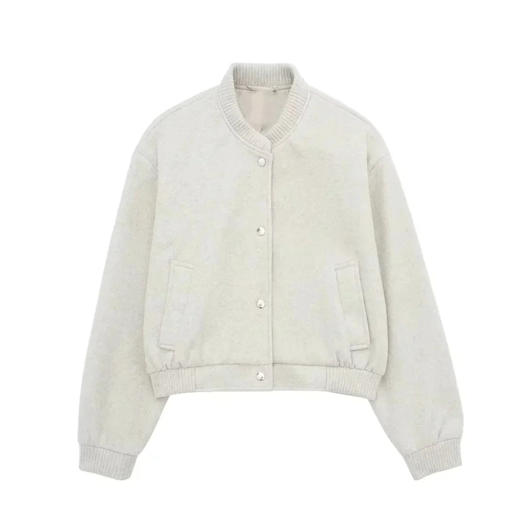 Stylish women's jacket cropped design
