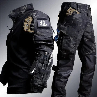 Men's Military Outdoor Trousers and Functional Shirt Set