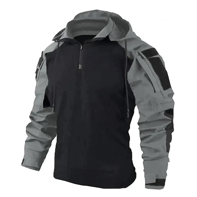 Outdoor Shirt Hood Zipper Functional Shirt Men