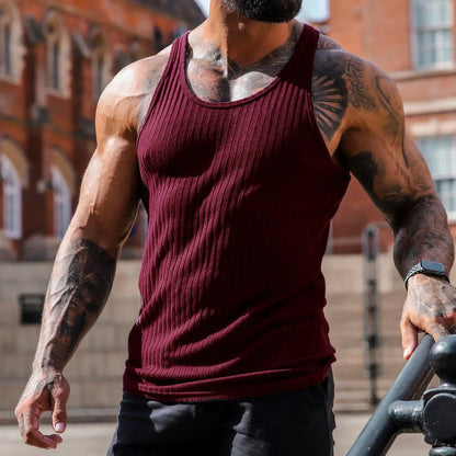 Men's Sporty Sleeveless Slim-Fit Tank Top