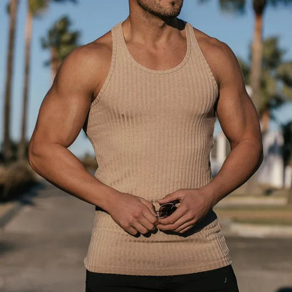 Men's Sporty Sleeveless Slim-Fit Tank Top