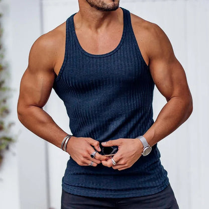 Men's Sporty Sleeveless Slim-Fit Tank Top
