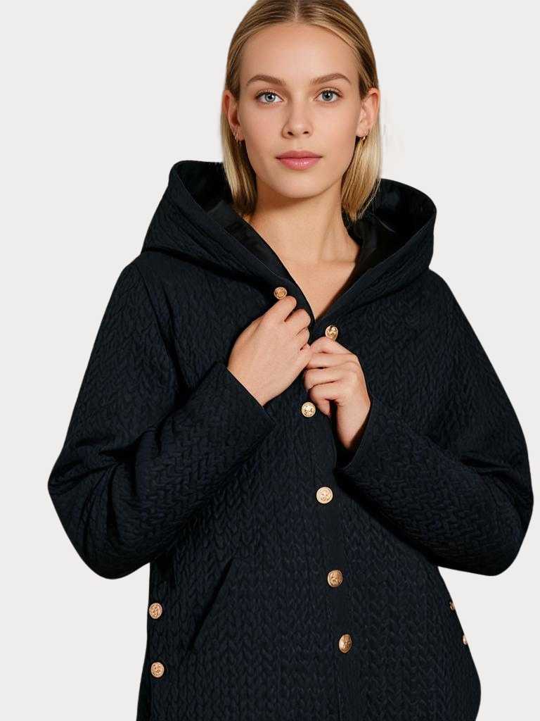Elegant Women's Winter Coat Lined Hood