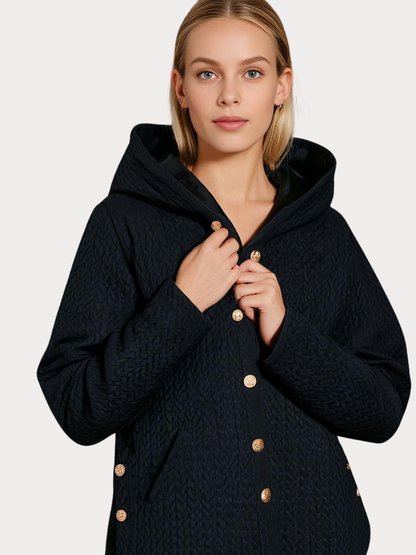 Elegant Women's Winter Coat Lined Hood