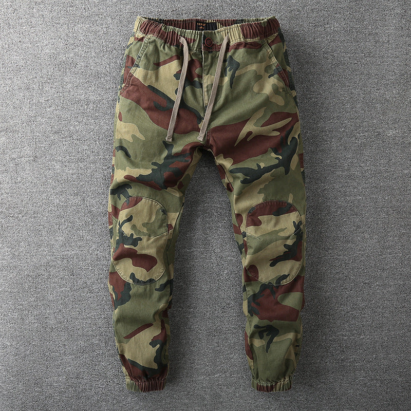Men's Tactical Pants Elastic Waist Cargo Style