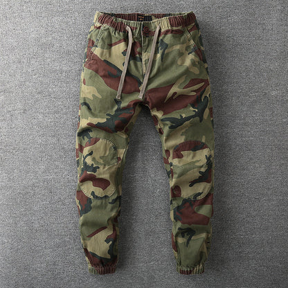 Men's Tactical Pants Elastic Waist Cargo Style