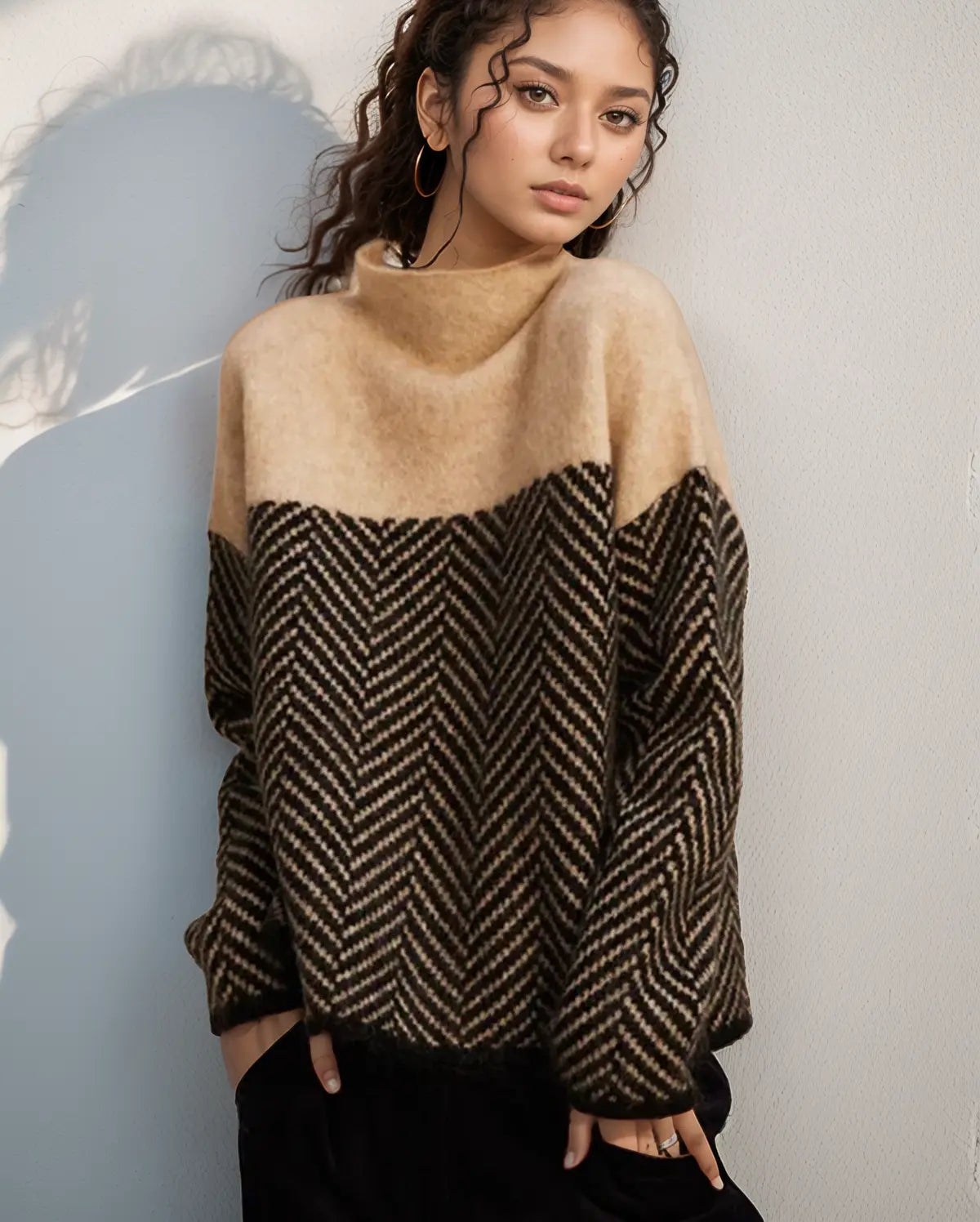 Comfortable Turtleneck Sweater Warm Knit