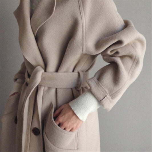 Damen Wintermantel Elegant Lang - IdealeKleiden