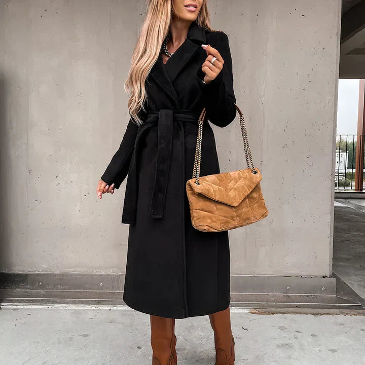 Taura - Women's Trench Coat Wool Blend Classic