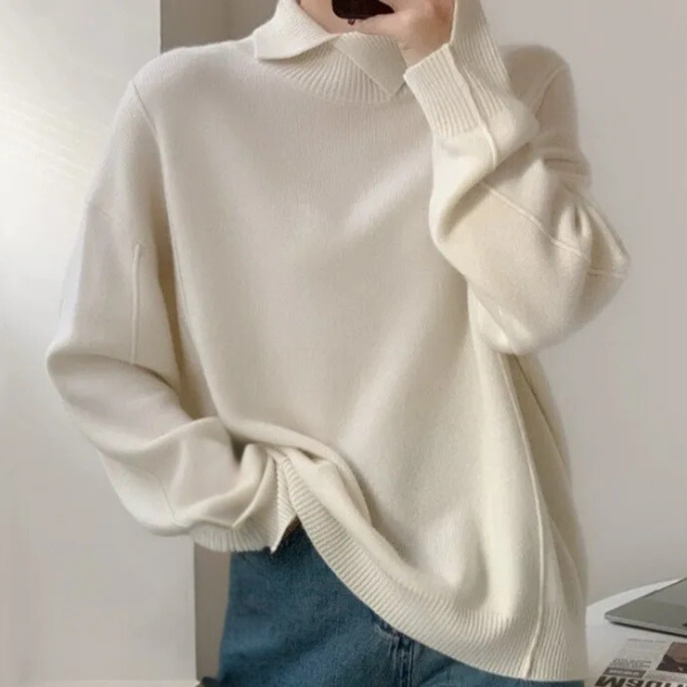 Elegant Women's Crocheted Modern Sweater