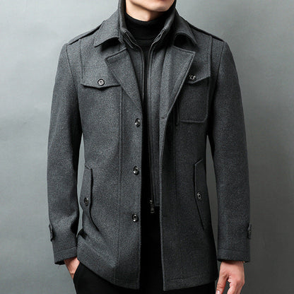 Elegant Women's Clothing | Structured Wool Dress Button Closure