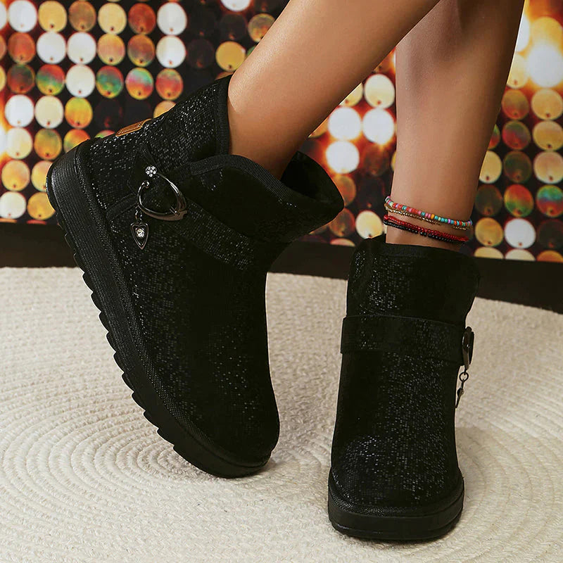Gioia | Plush Boots Warm Glitter Winter