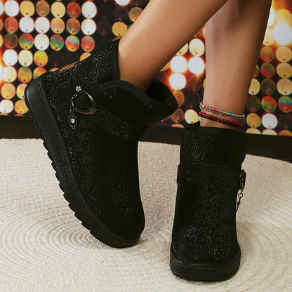 Gioia | Plush Boots Warm Glitter Winter