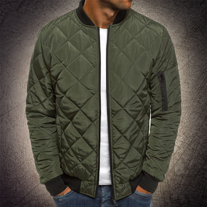 Men's Bomber Jacket Diamond Quilted Effect