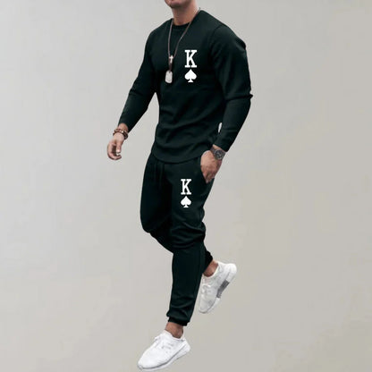Men's Long Sleeve Tracksuit Jogging Set
