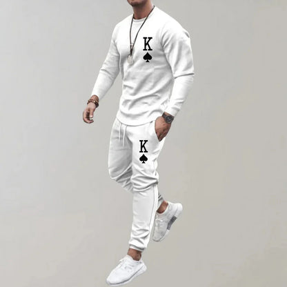 Men's Long Sleeve Tracksuit Jogging Set