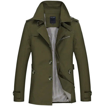 Men's Classic Mid-Length Trench Coat