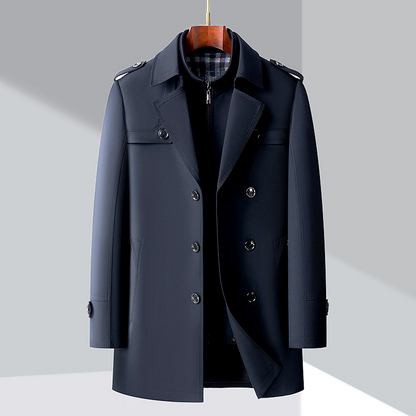Men's Mid-Length Trench Coat Autumn Jacket