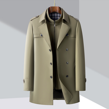 Men's Mid-Length Trench Coat Autumn Jacket