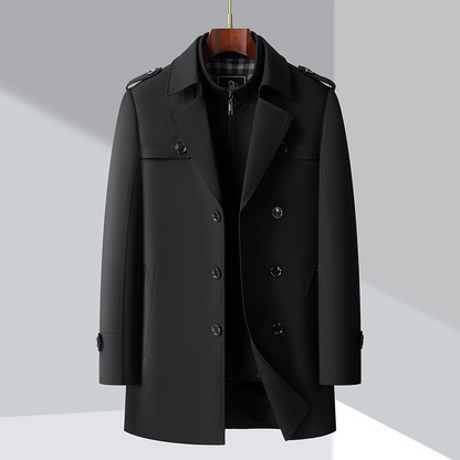Men's Mid-Length Trench Coat Autumn Jacket