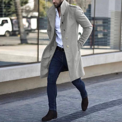Men's Mid-Length Elegant Winter Trench Coat