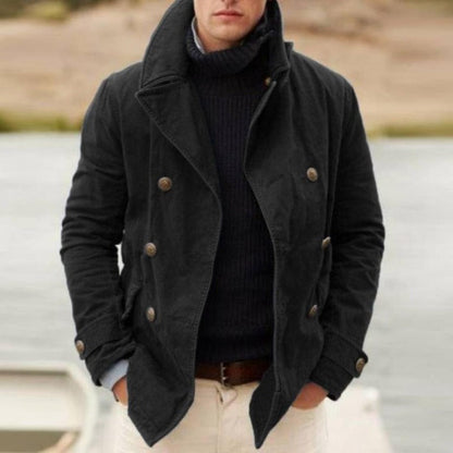 Stilvolle Jacke Doppelknöpfe Exklusiv Design - IdealeKleiden