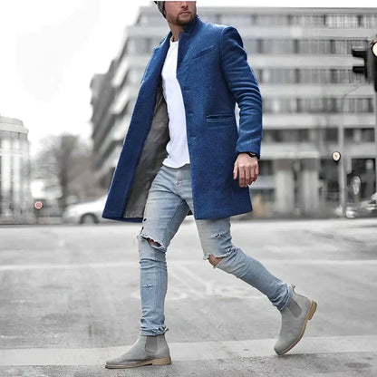 Elegant Men's Long Winter Coat
