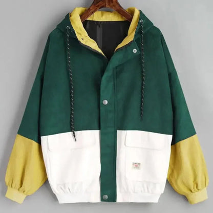 Men's Corduroy Patchwork Jacket Brown