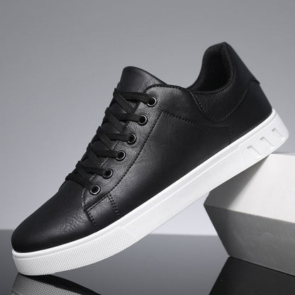 Leather Sneakers Comfortable Laces Men's Shoe