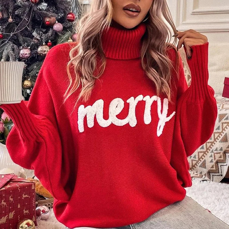 Weihnachtspullover Damen Warm Festlich - IdealeKleiden