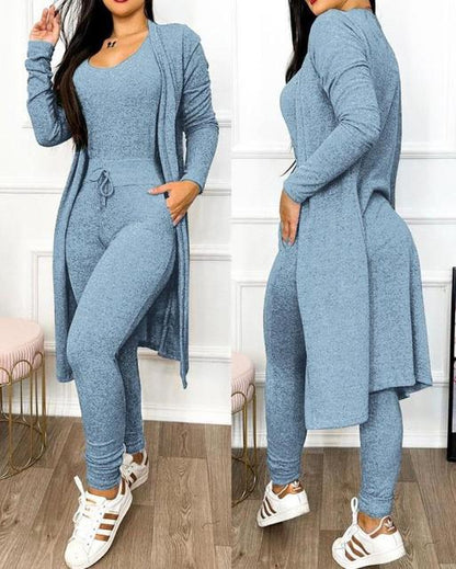 Slim jumpsuit with jacket