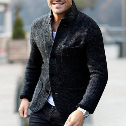 Herren Blazer Einreihig Tweed Style - IdealeKleiden