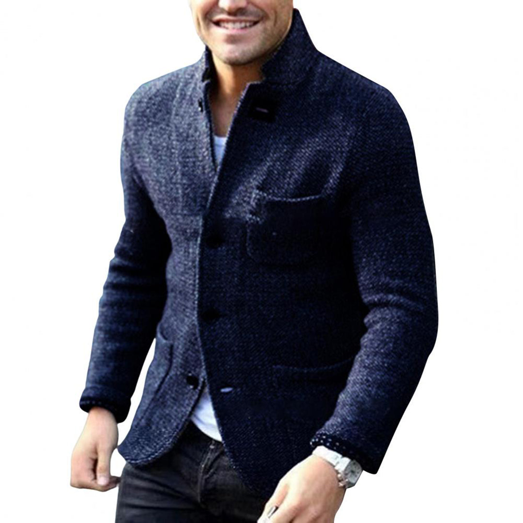 Men's Single Breasted Tweed Style Blazer