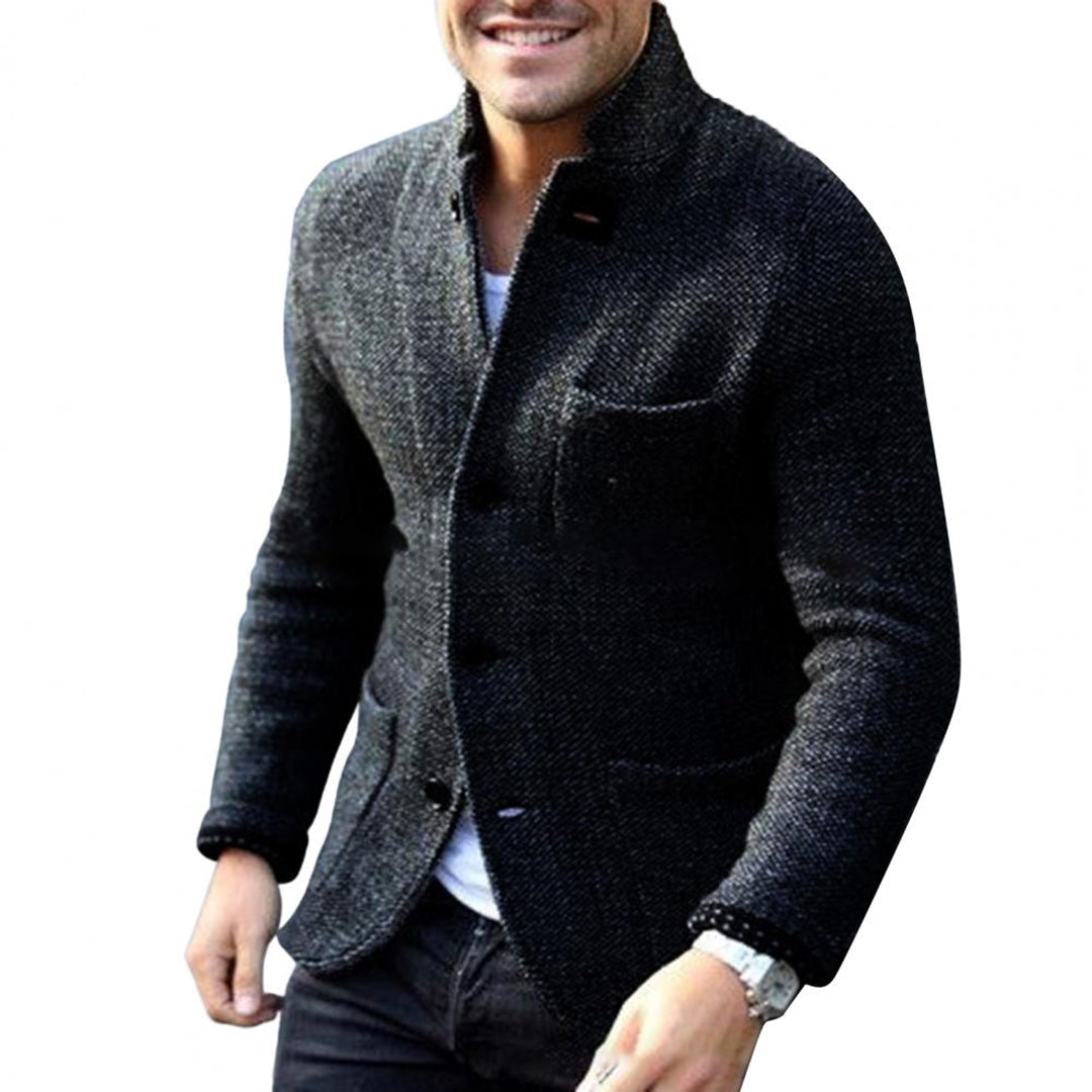 Men's Single Breasted Tweed Style Blazer