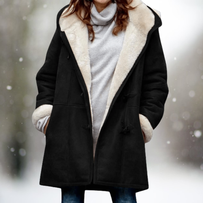 Women's Winter Jacket Fleece Leather Look