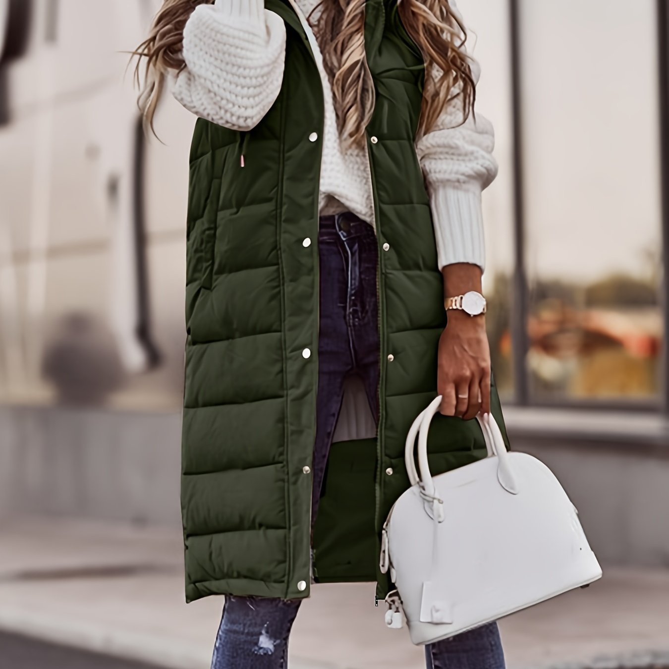 Elegant Women's Mid-Length Slim Fit Jacket